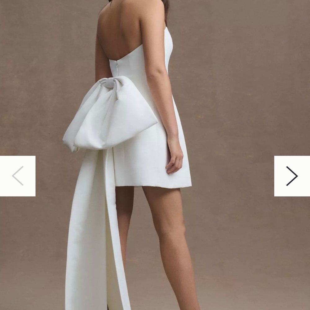 Sachin & Babi Grace Strapless Back Bow Mini Dress